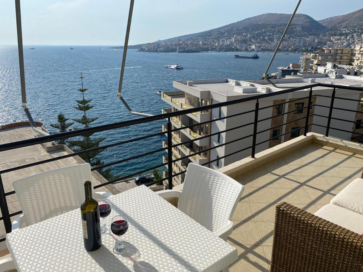 Apartment With Huge Sea View Balcony Sarande Exterior photo